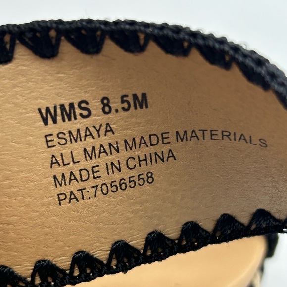 DV by Dolce Vita Black Vegan Wedge Sandals Size 8.5 NWB - Picture 10 of 12